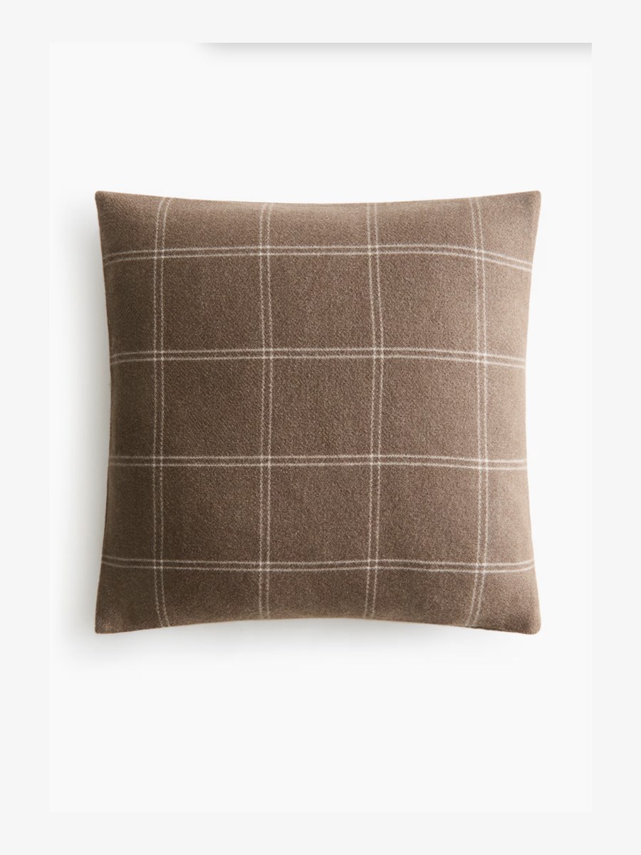 Housse de coussin à carreaux